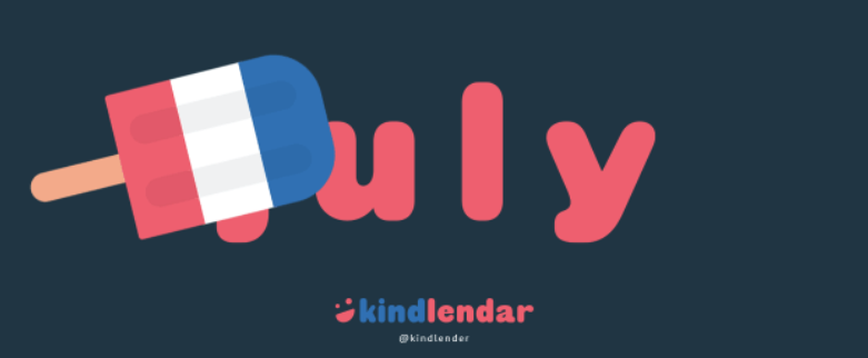 Kindlendar 4th of July header example